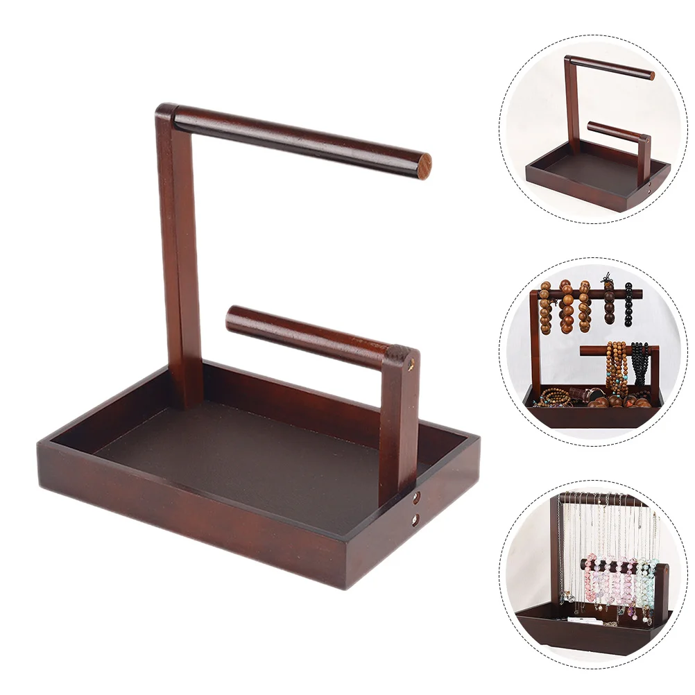 Wooden Bangle Bracelet Display Stand Jewelry Organizer Rack for Hair Ties Scrunchies Decor Bracelet Holder