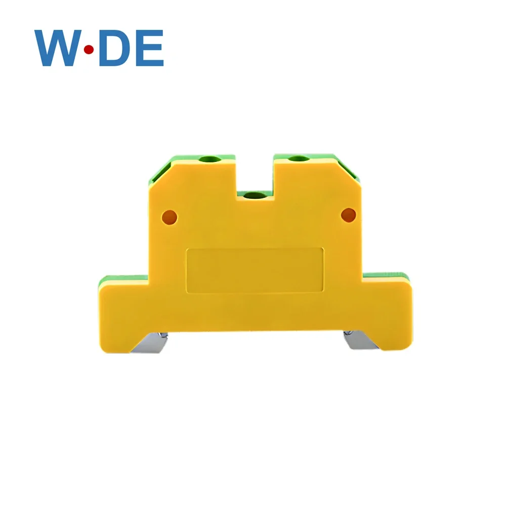 Wire Conductor 10Pcs EK-2.5/35 Connector Ground Screw Connection Din Rail Terminal Blocks EK2.5/35