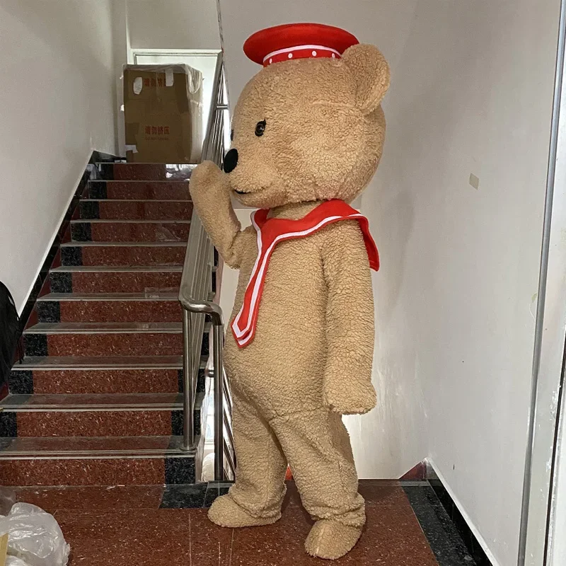 mascot costume teddy bear in Sailor suit tie