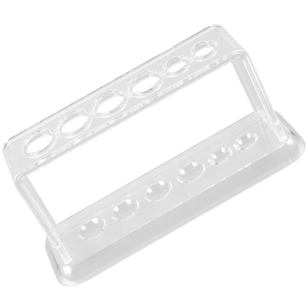 

Test Tube Rack Teaching Aids Clear Stand Storage Shelf Holder Tube Organizer Lab Equipment Six Holes ABS