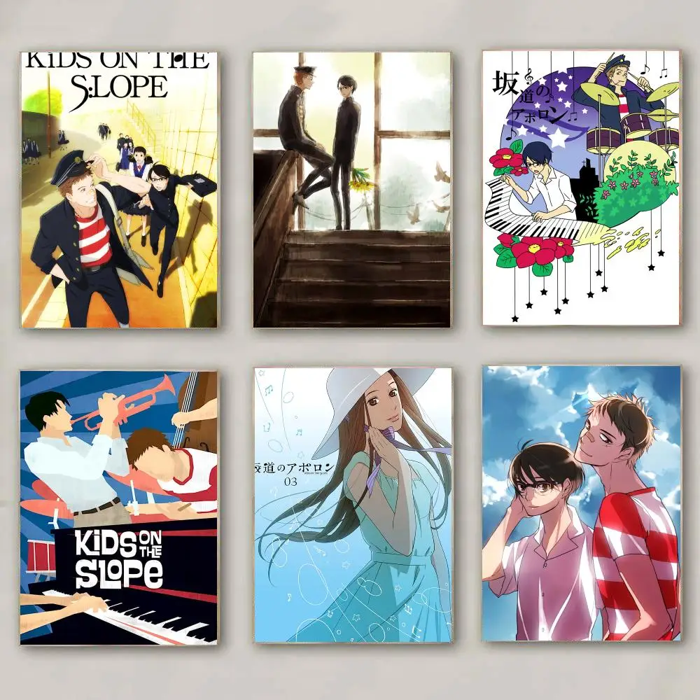 anime K-Kids on the Slope-E Poster Modern Wall Decal for Living Room Cafe Office Bar and Bedroom