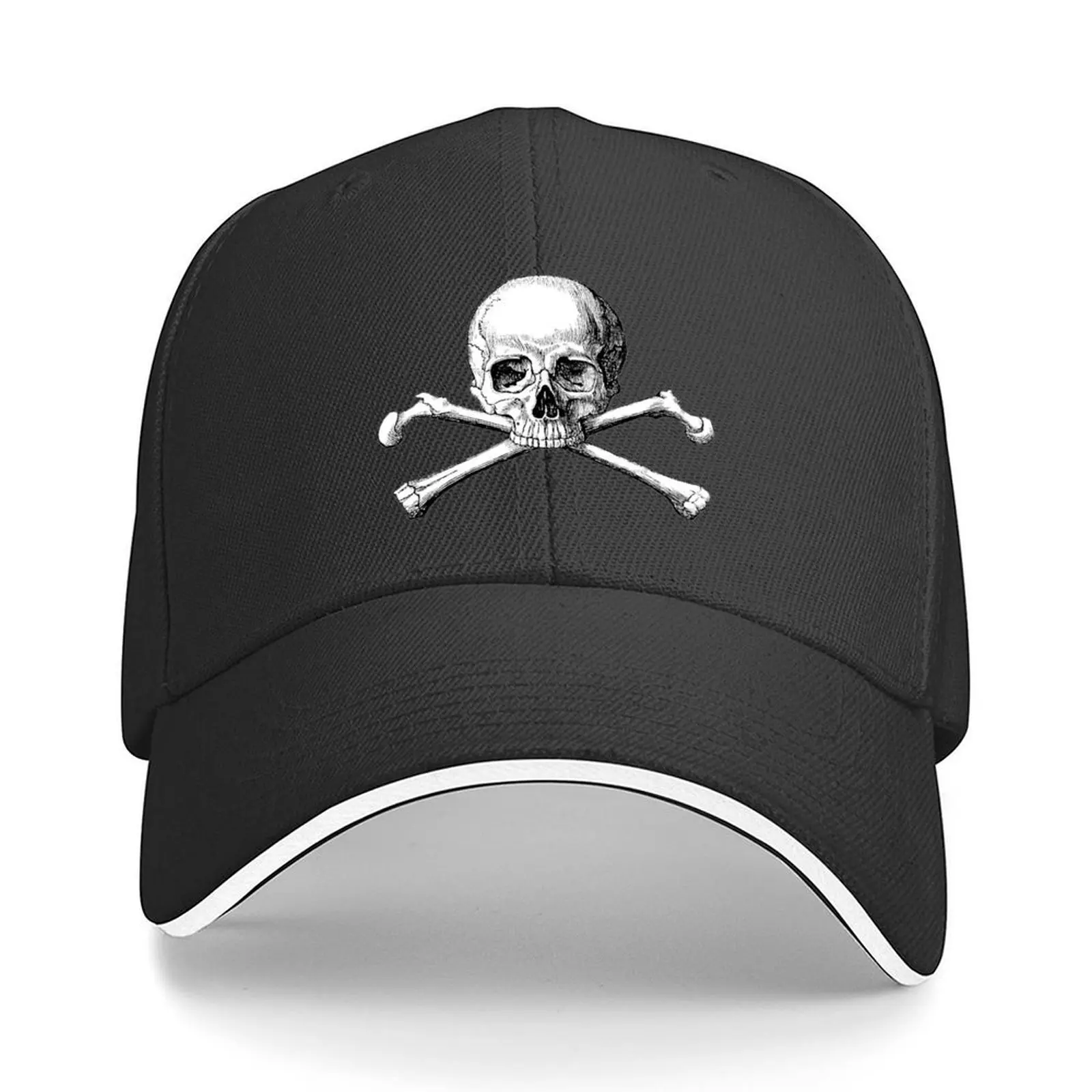 

Skull and Crossbones Baseball Cap Golf Wear Custom Cap Streetwear fishing caps man Men's Luxury Women's
