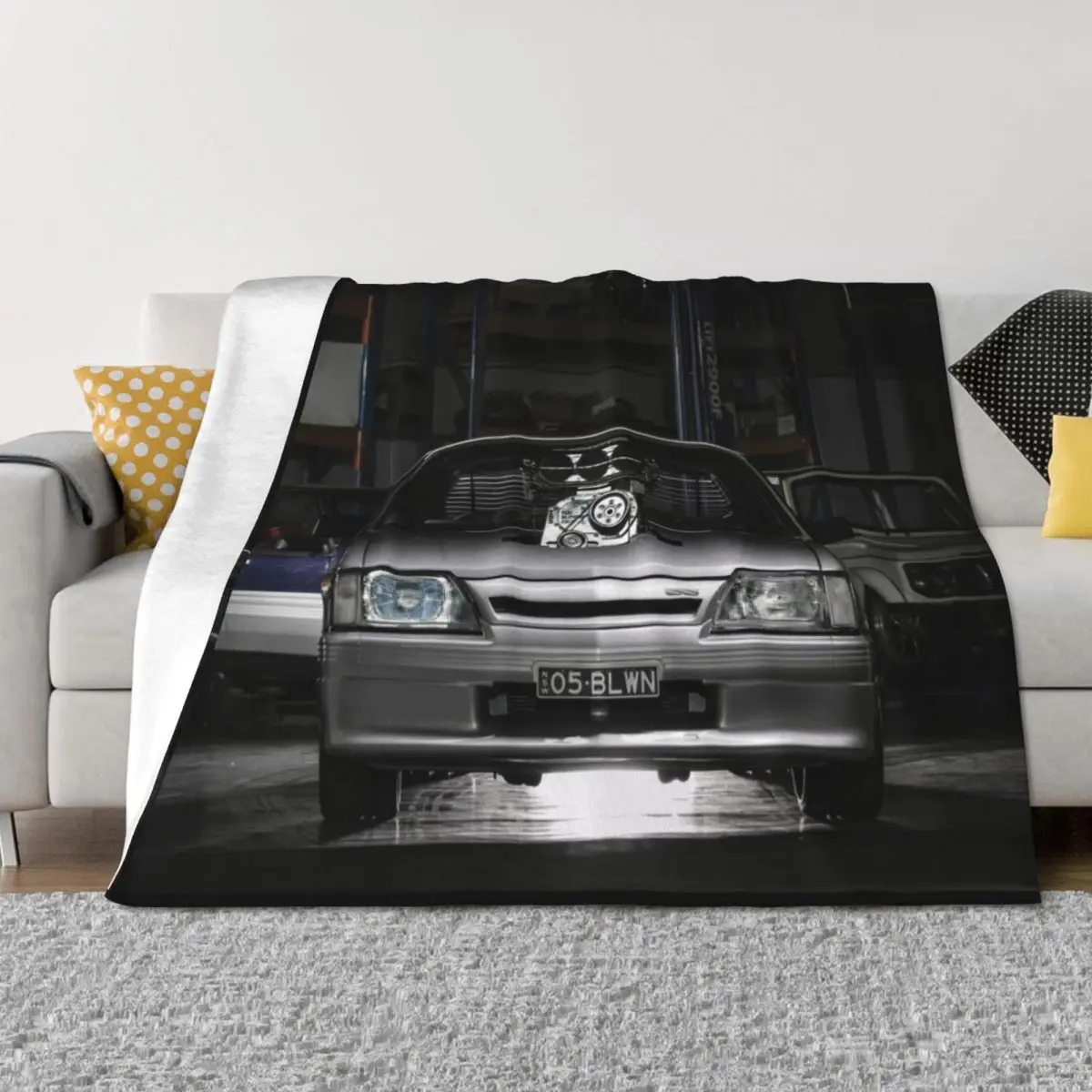 

Anthony Dooly's Holden VK Commodore Throw Blanket Comforter warm winter Flannels Plush Blankets