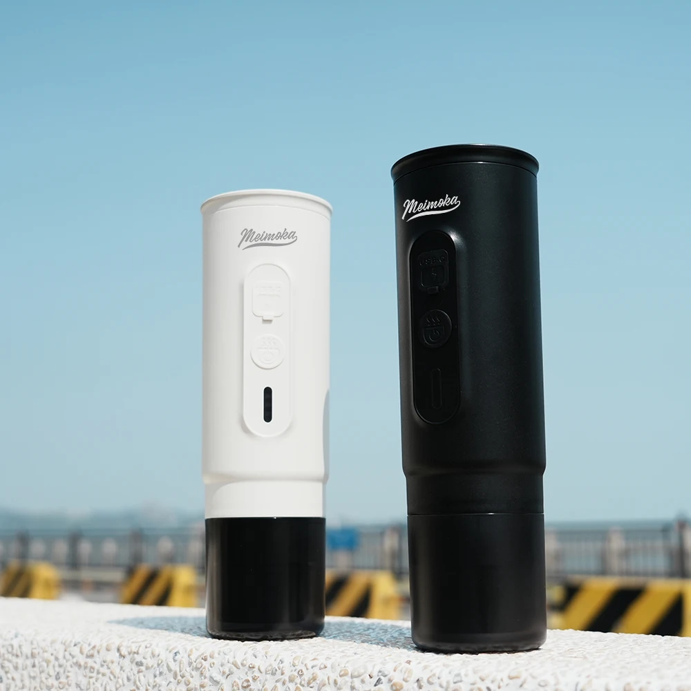 MEIMOKA 휴대용 전기 에스프레소 커피 머신 20 바 3 분 자동 가열 커피 메이커 캡슐 및 분쇄 커피