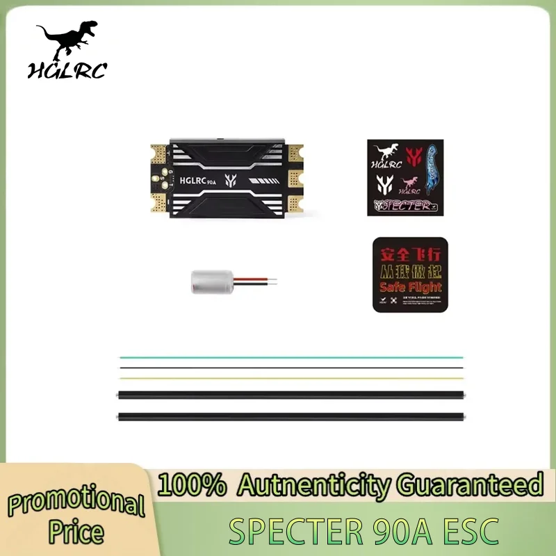 

HGLRC SPECTER 90A ESC Dual MOS Support BL32 ESC Telemetry 2-8S for Movie-level X8, X4, and XCLASS RC FPV Drone