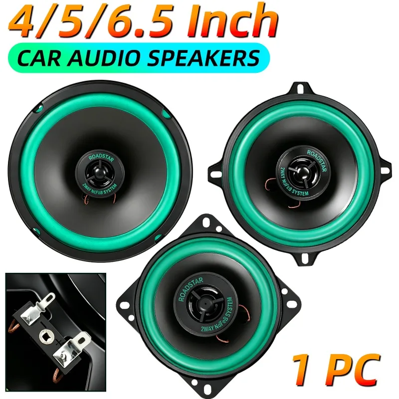 Altavoces coaxiales HIFI de 4/5/6 pulgadas para coche, 100/160W, 4 ohmios, 2 vías, universales para coche y sistema de cine en casa, 1 unidad