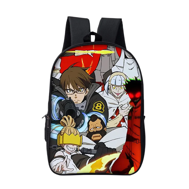 Flame Fire Brigade Fire Force Season 3 Student Backpack DIY Printed Personalized Versatile Backpack