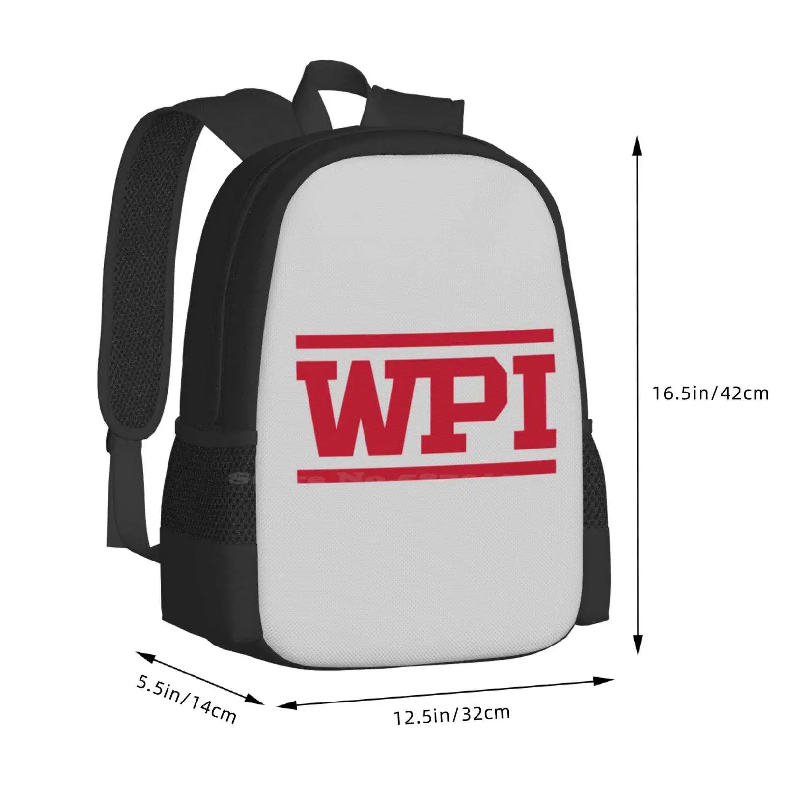 Wpi Logo Mochilas para adolescentes e meninas escolares, bolsas de viagem, WorBronze Polytechnic Institute, engenheiros Wpi, novos estudantes universitários