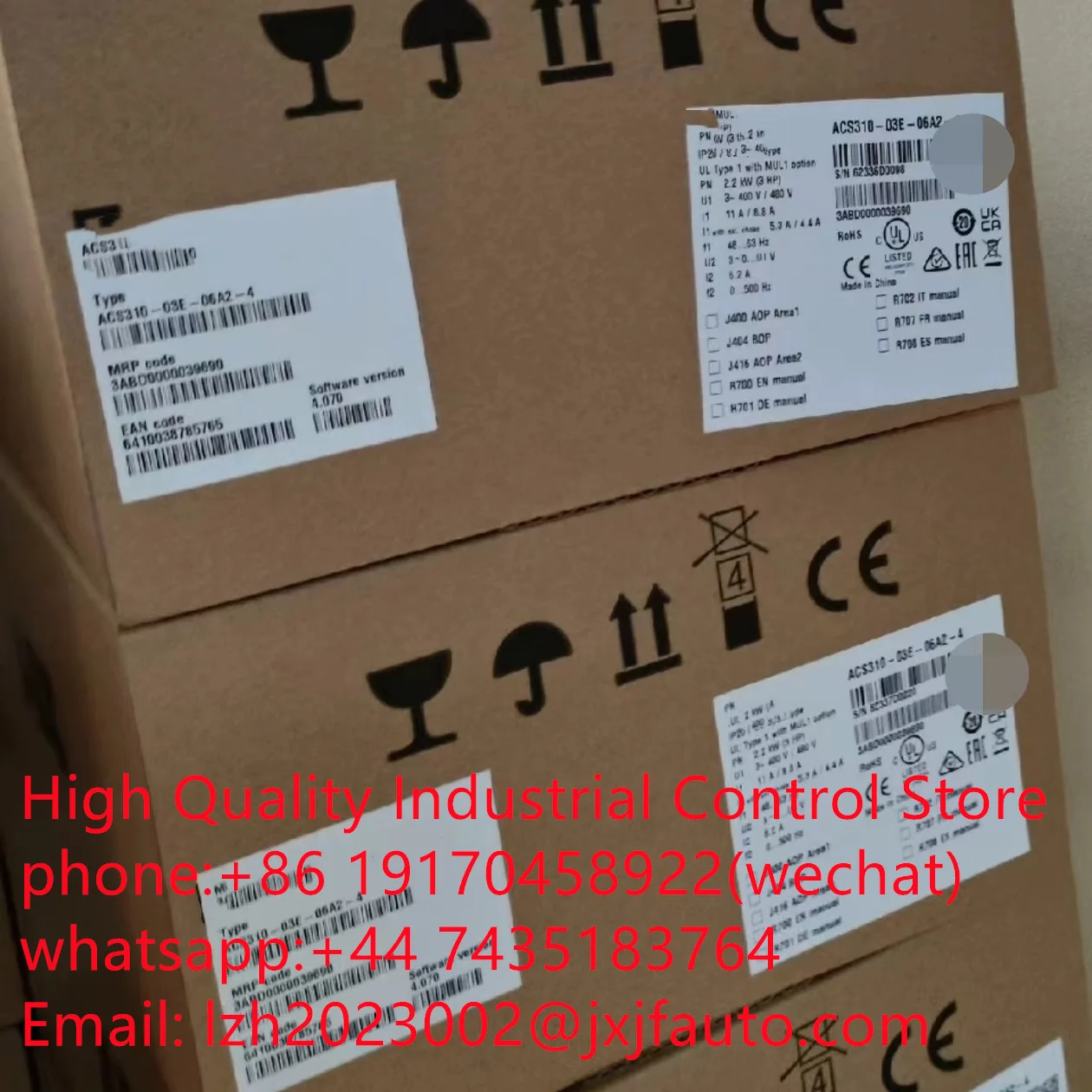 ACS310 series VFD，ACS310-03E-08A0-4，order  number  3AUA0000039631