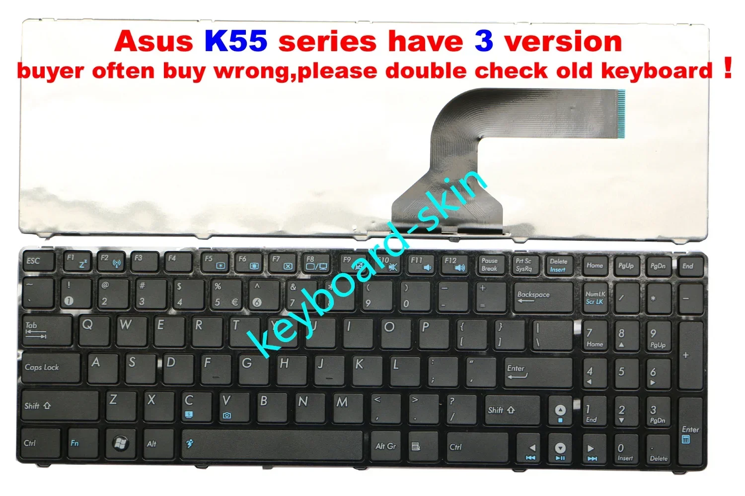 New US keyboard chiclet for Asus K55 K55A K55D K55DE K55DR K55N K55VD K55VJ K55VM series laptop