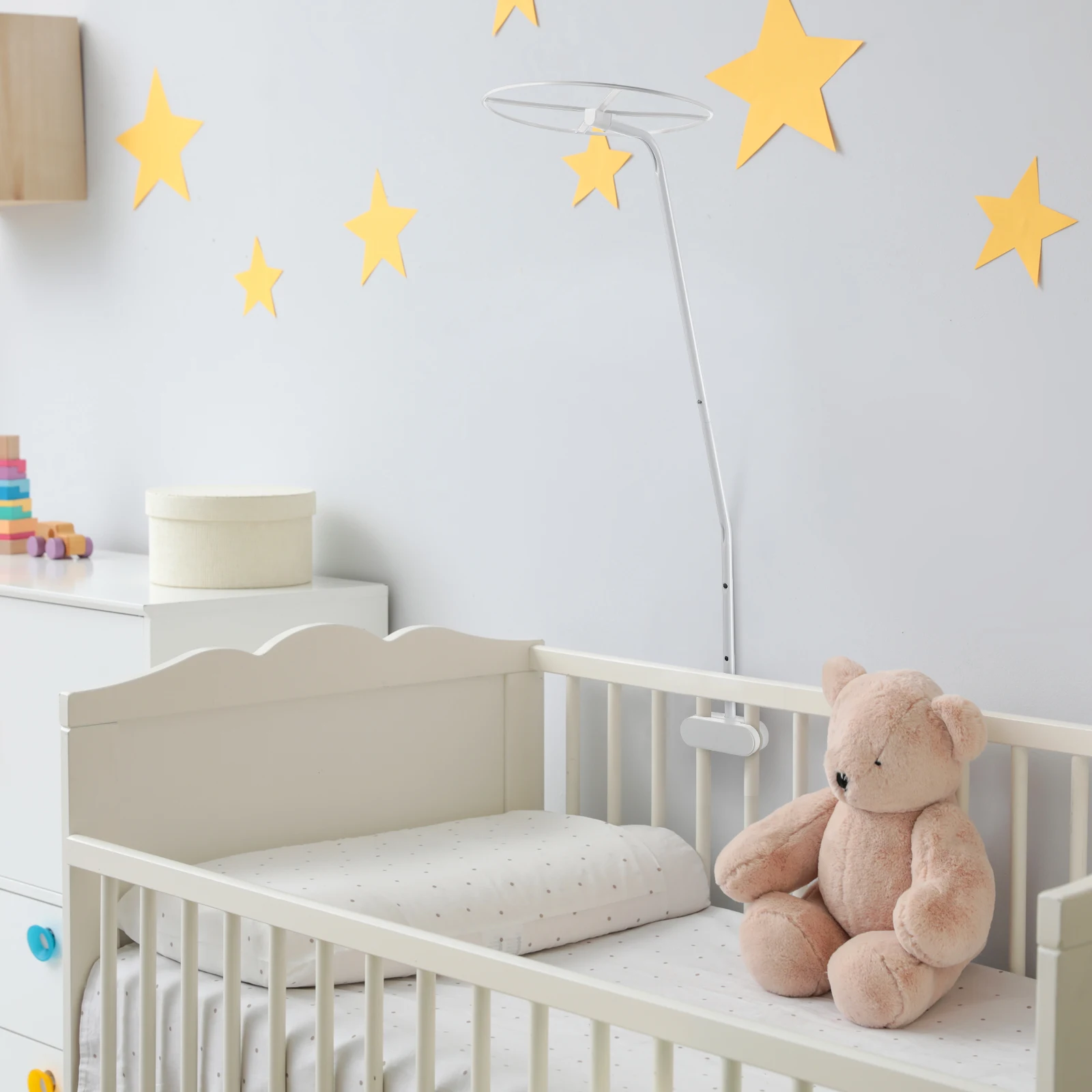

Mosquito Net Bracket Sturdy Steel Pipe Canopy Holder for Crib Cradle Bed Newborn Stuff Fits CribMosquitoNetSupport