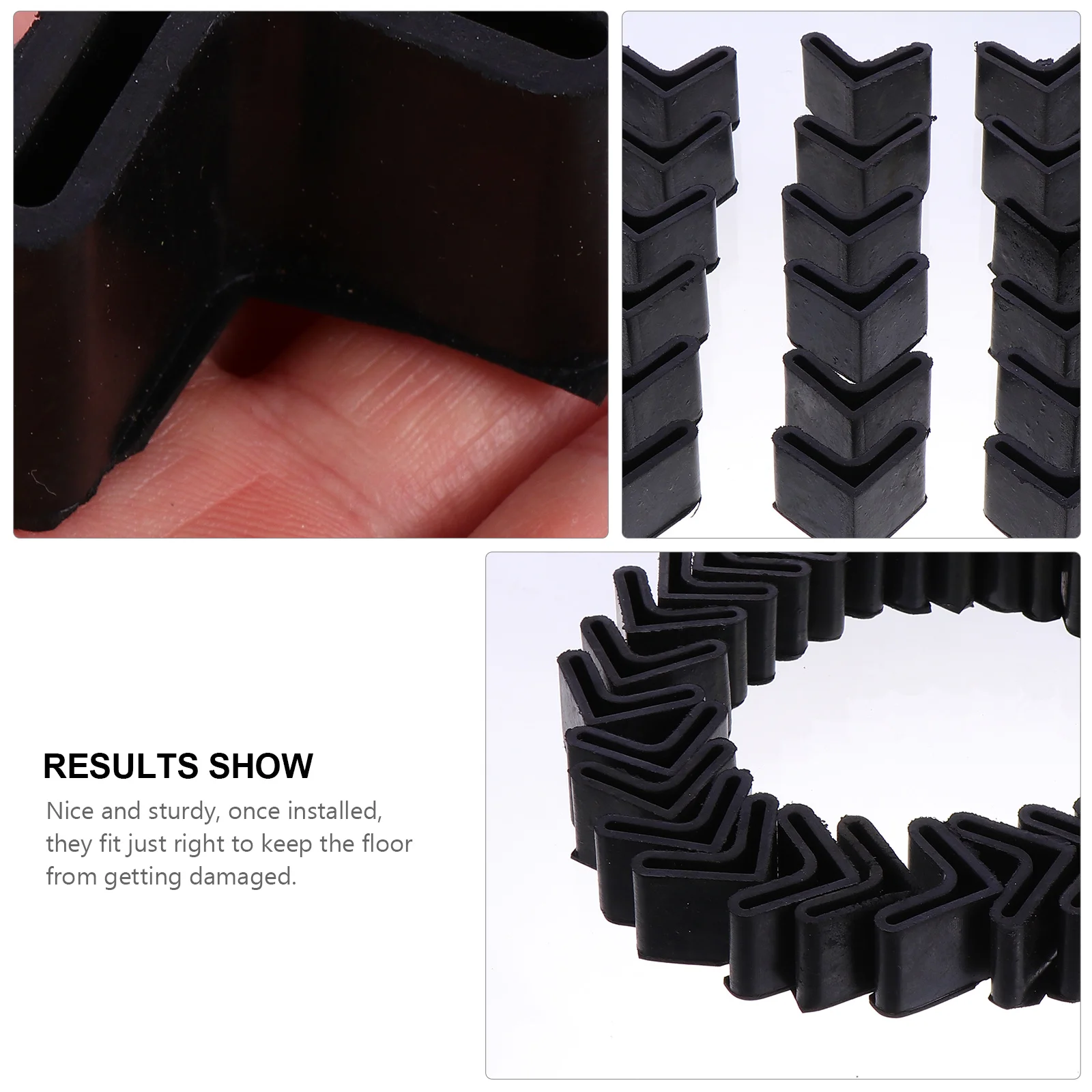 

30pcs L-Shaped Rubber Angle Iron Caps Furniture Angle Pads Bed Steel Frame Floor Protector Chair Leg Desk Leg Non Slip Pads For