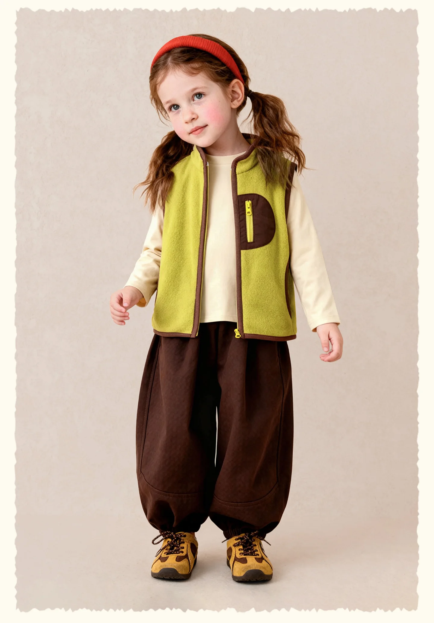 Amila 2026 Herbst Neue Kinder-Polarfleece-Weste Vielseitig Warm Farbblock Weich Bequem Gemütlich Stilvoll Tägliche Mode-Weste – Detail 16