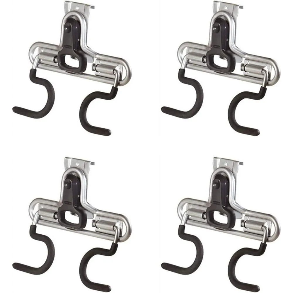 

FastTrack Wall Double S Hook 2 Handle Garage Storage Organizer Rack for Hand Tools (4 Pack)