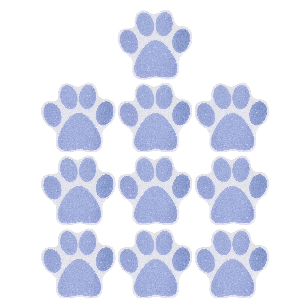 

10Pcs Non-Slip Bathtub Stickers Dog Paw Cartoon Bathroom Waterproof Anti-Skid Decals Paw Bathroom Decor Bathtub Stickers