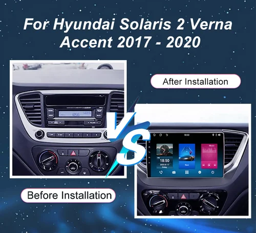 Imagen 2 del producto Android Carplay para Hyundai Solaris 2 Verna Accent 2017 2018 2019 2020 Radio automática estéreo navegación GPS reproductor Multimidia 2Din