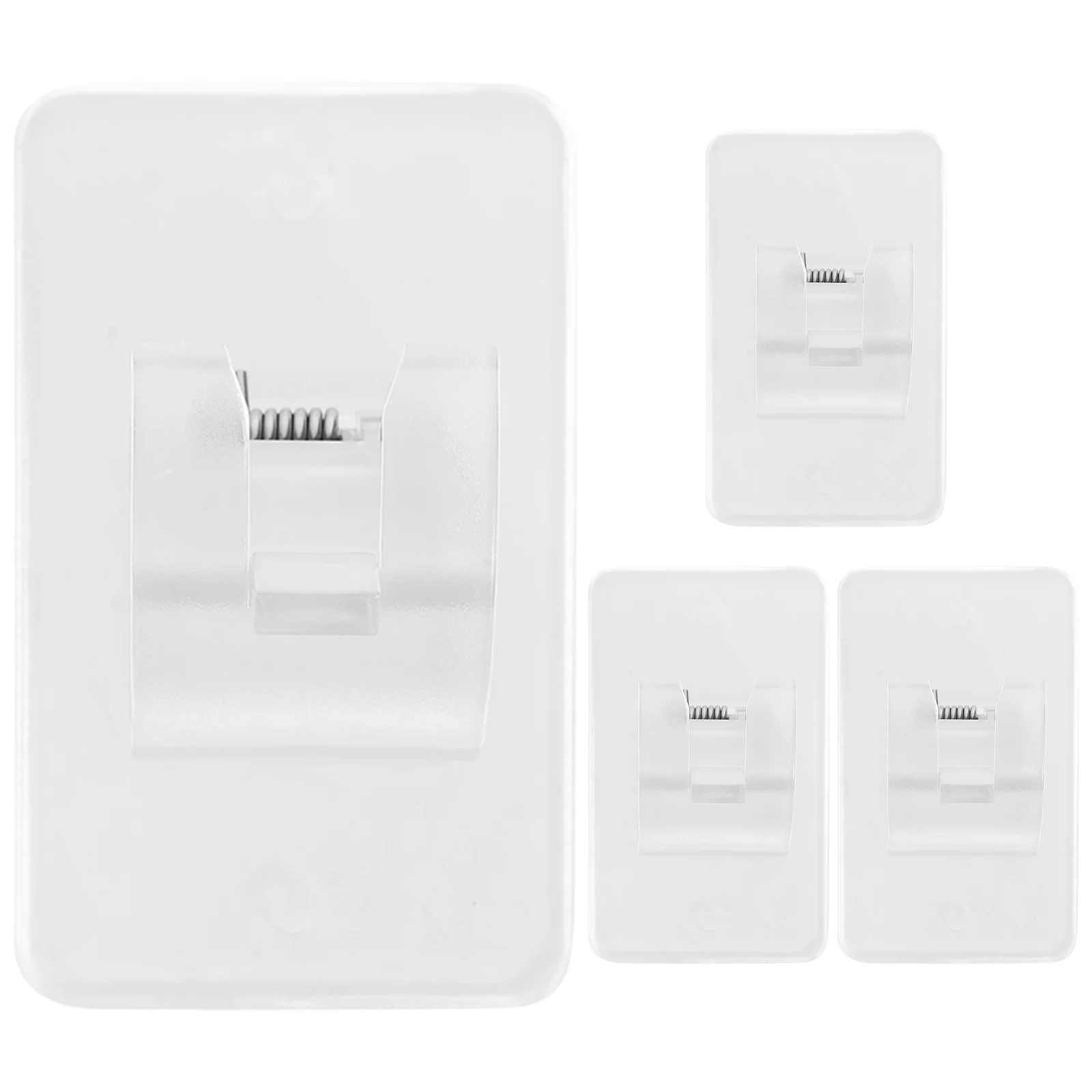 

4Pcs Curtain Rod Holders Self Adhesive Strong No Drill Brackets for Bedroom Living Room Kitchen Shower Curtain