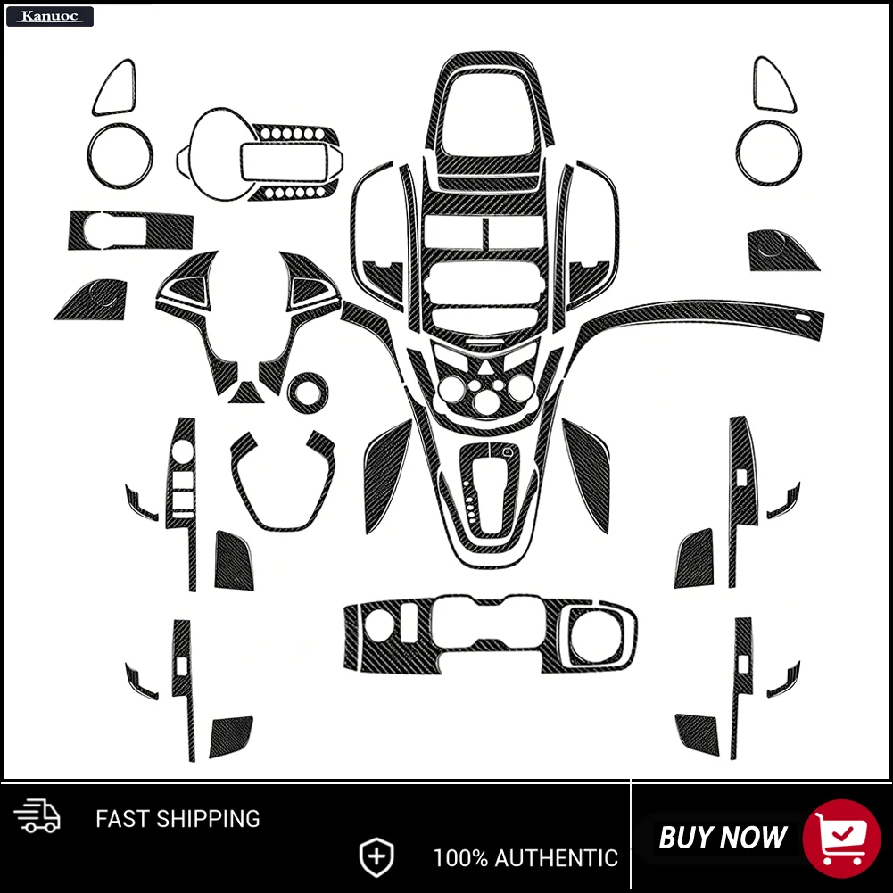 For Chevrolet SONIC AVEO 2012-2016 Carbon Fiber Car Stickers Car interior decorative accessories