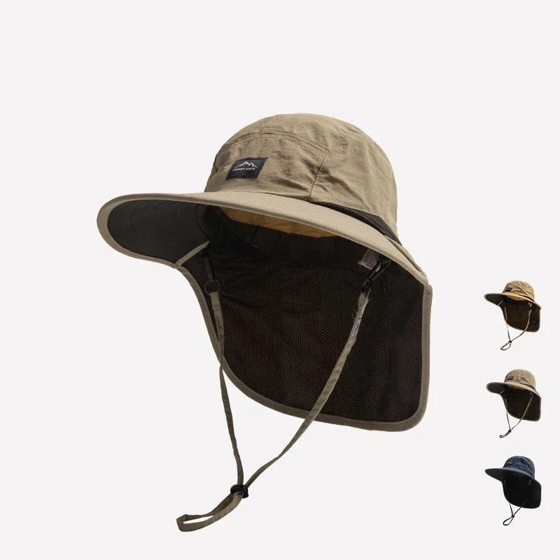 Outdoor Sun Protection Hats for Men and Women, Summer Neck Protection Against Ultraviolet Rays, Fisherman Hats, Camping and Moun