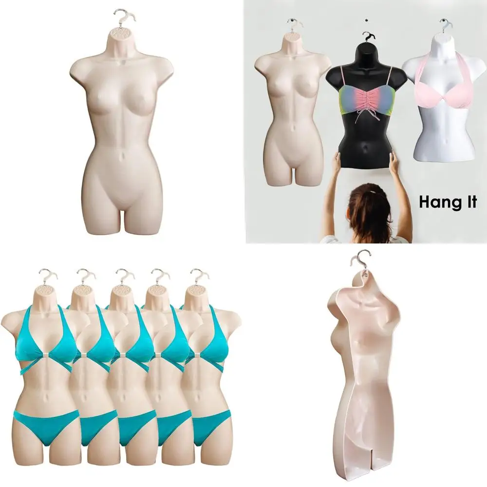 

Flesh-Tone Female Mannequin Set, S-M, 5-Pack, with Hollow Back and Hanging Hook