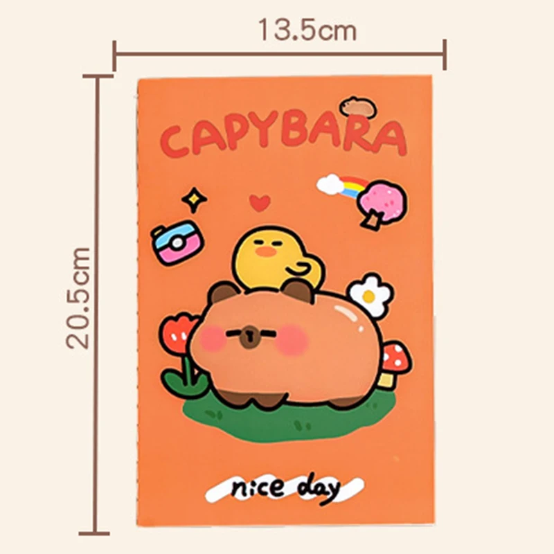 Cartoon Capybara Cute Notepad Diary Notebook Mini Pocket Notepad School Office Supplies Stationery