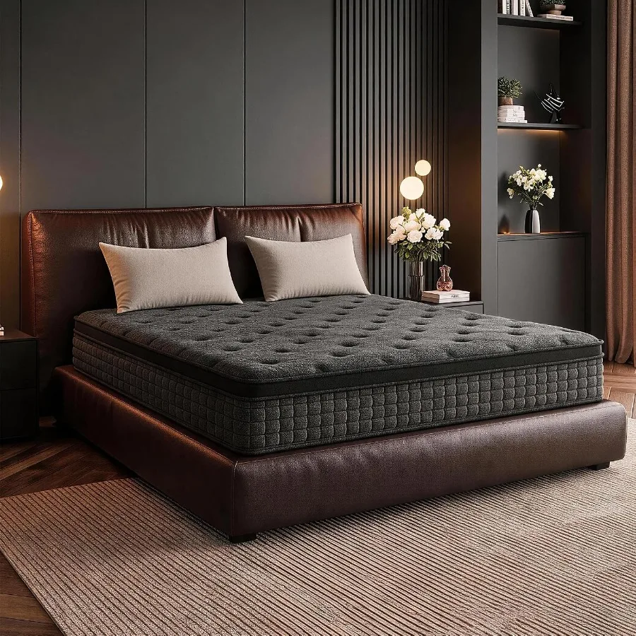 Full Size Mattress 12 Inch Hybrid in a Box, Cooling Gel Memory Foam