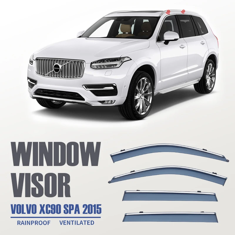 

Оконный козырек для Volvo XC90 2006-2021, Автомобильный Дверной козырек, защитные стекла