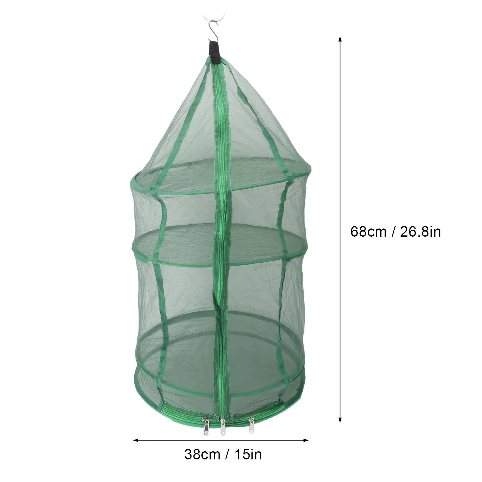 Hanging Drying Mesh Green Dust Proof Elastic Foldable Drying Net For Outdoor Drying Fish Food