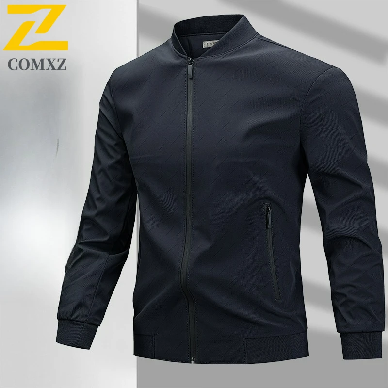 Classics Baseball Jacket Man Business Trendy Windproof Waterproof Jackets Spring Autumn Loose Fit Lightweight Breathable Coats