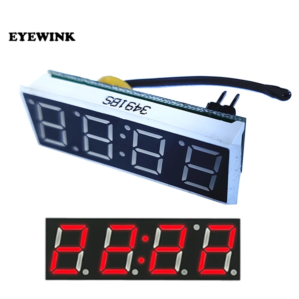  3 In 1 LED DS1302 RX8025T Digital Clock Temperature Voltage Module DIY Time/Thermometer/Voltmeter DC 5-30V