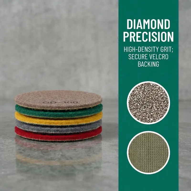 

4-дюймовый (100 мм) алмазный шлифовальный блок для полировки бетона, цемента и камня, для промышленных работ по обслуживанию полов