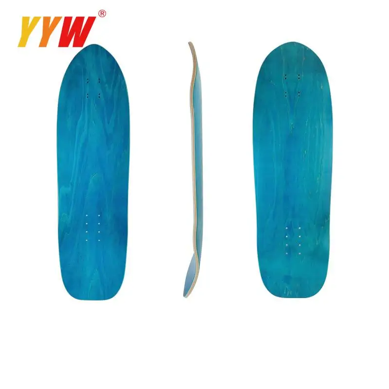 Blue Skateboard Land Surfboard Maple Tail Warped Road Rush Men Women Brush Street Short Board Skate Board DIY Blank Surface