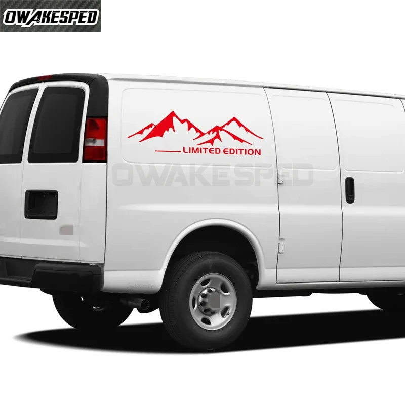 1PCS Mountain Styling Car Tails Door Decor Stickers Vinyl Decals For GMC Savana Auto Body Windows Exterior Accessories Stickers