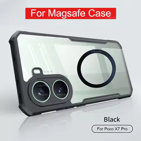 For Magsafe Phone Case for XIAOMI POCO X7 X6 X5 Pro F8 F7 M7 Ultra MI 15 14 T Redmi Turbo 4 3 Pro Airbag Anti-drop Protect Cover