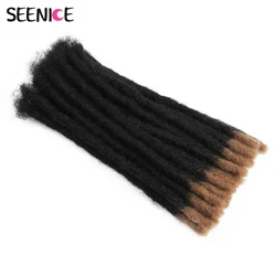 Extensiones de cabello de ganchillo con rastas, trenzas Afro hechas a mano, pelo trenzado de ganchillo sintético para mujeres y hombres, color marrón ombré