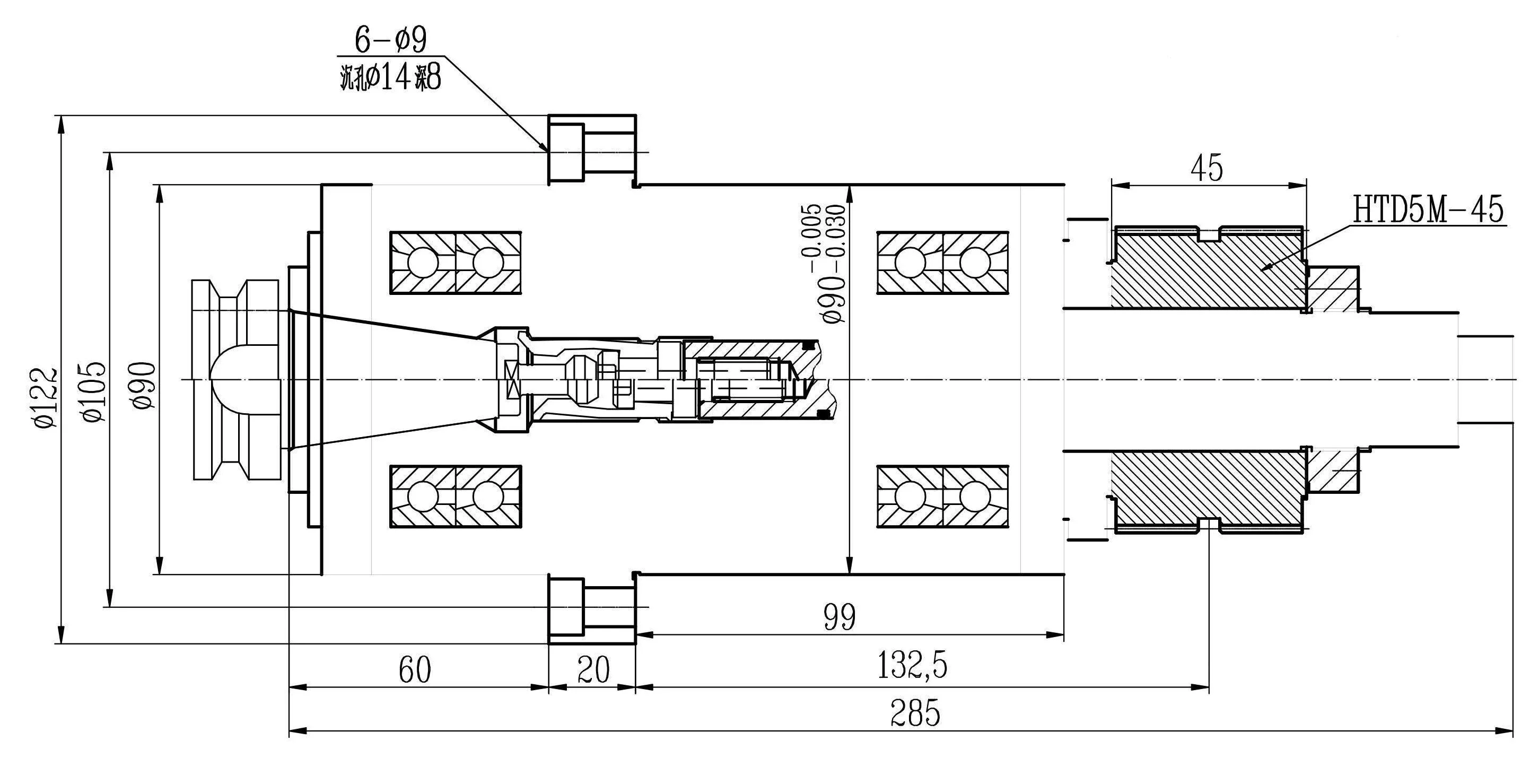 BT30 90mm 6000rpm cilindro fresatura cinghia di trasmissione atc mandrino cnc router motore mandrino atc kit motore mandrino per fresatrice