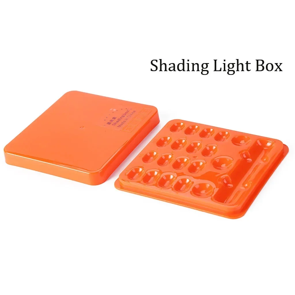 

1pc Dental Mix Composite Light Hood Resin Shading Protector Orange Shade Box Storage Cover Large