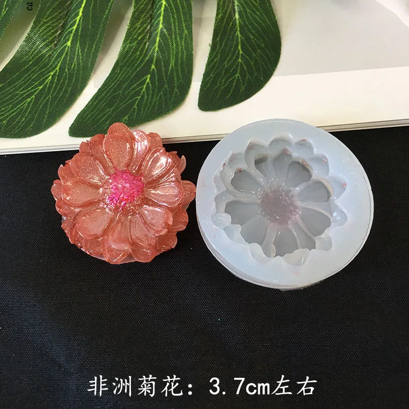 1pcs 3D Flower Silicone Mold Resin Camellia Peony Daisy Lotus Flower Pendant Jewlery Making Tools Epoxy Resin Molds