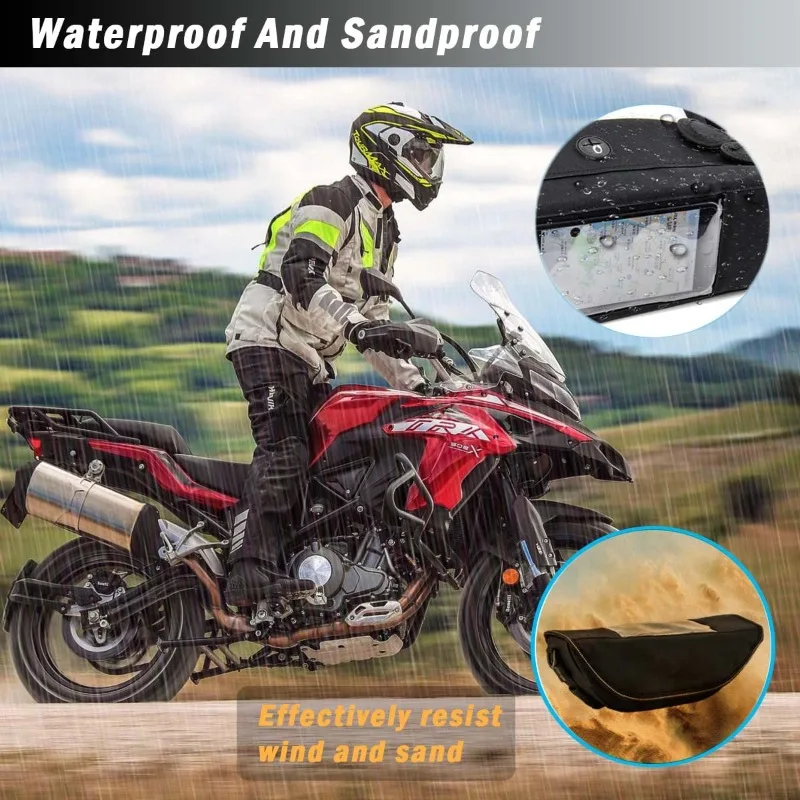 

8-дюймовая черная мотоциклетная сумка, водонепроницаемая дорожная сумка для хранения на руль для F750GS F850GS R1200GS ADV F700GS 800GS R1250GS