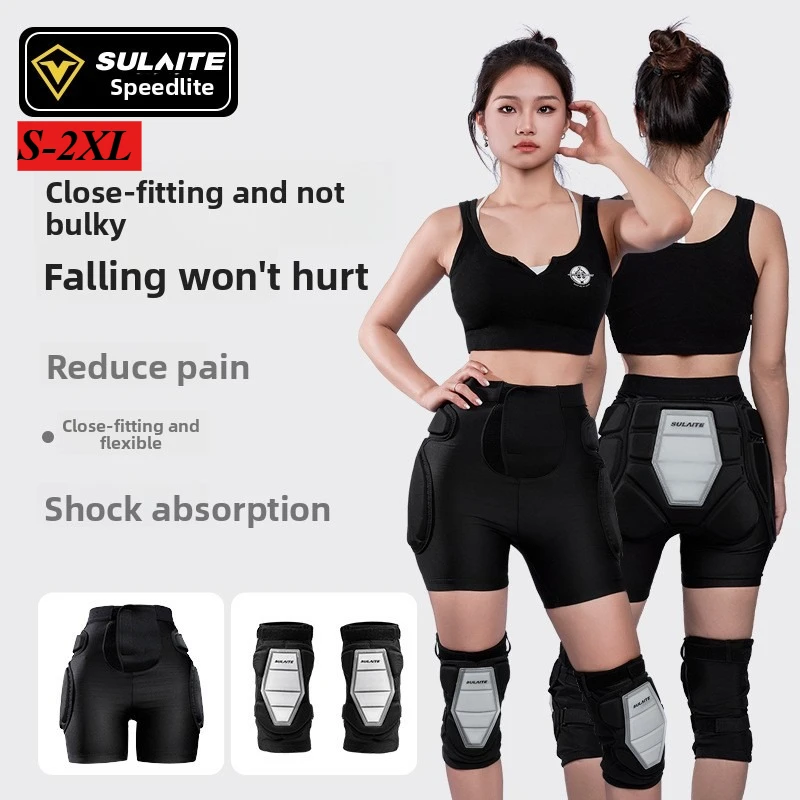 SULAITE Motorcycle Hip Protection Gear Outdoor Roller Skating Ski Hip Pants Outdoor Cycling Sports Protective Gear S-2XL