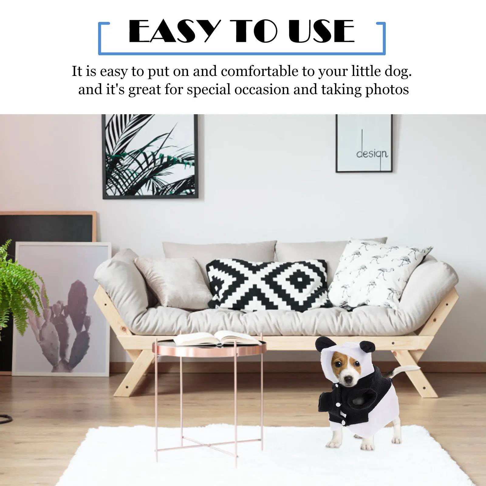 

Dog Panda Costume Puppy Hoodies Dress Autumn Winter Size Xs Cute Pet Clothes Perfect Outdoor Photo Dog Dress Pet Clothes