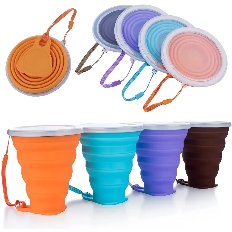 

Silicone Foldable Cup Collapsible Telescopic Outdoor Travel Teacups Ware Jug Drink Water Copa for Camping Hiking accesorios