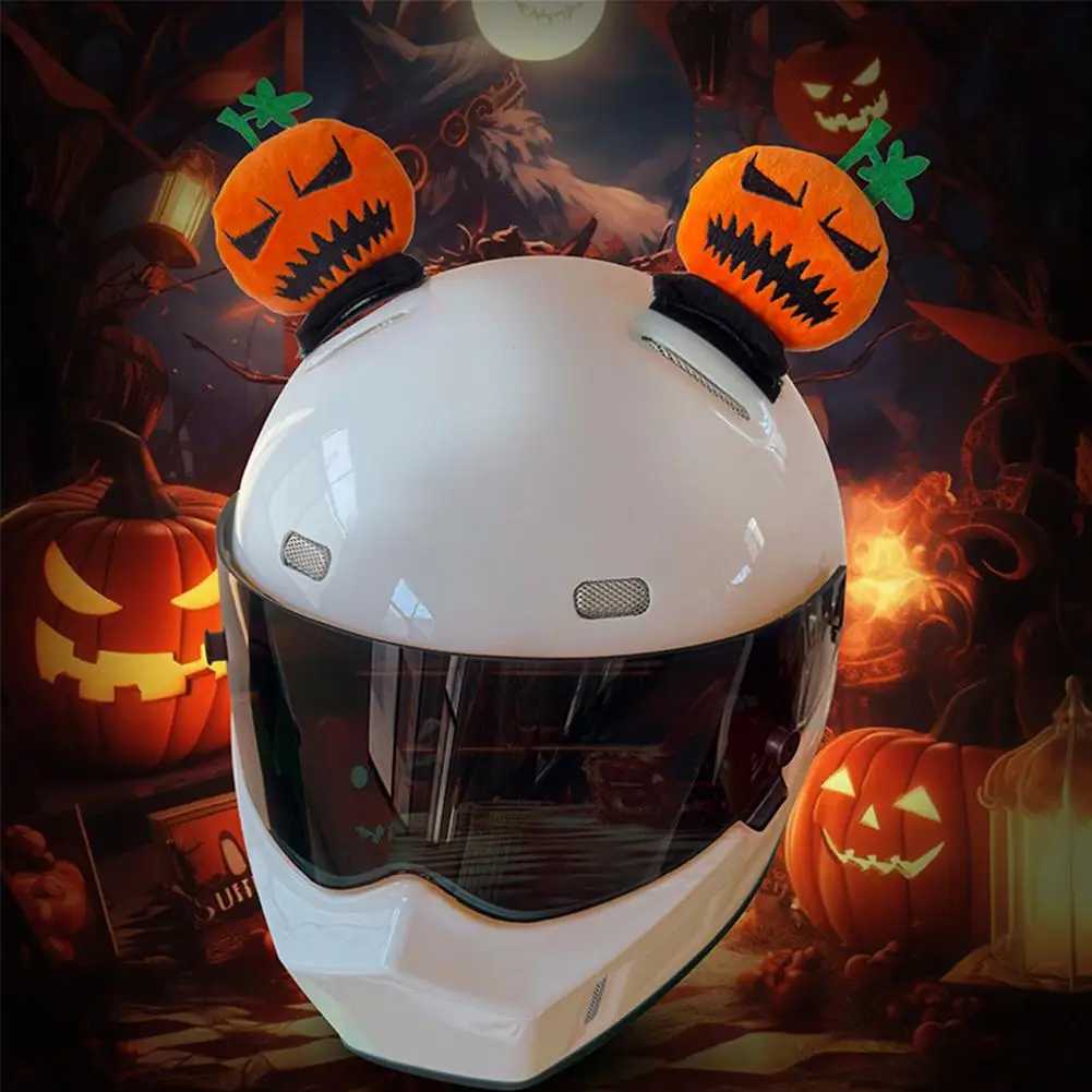 

Helmet Decoration Halloween Devilish Pumpkin Head For Motorcycle Helmet Accessories For Electric Scooter Bicycle Ski Helmet N1Q7