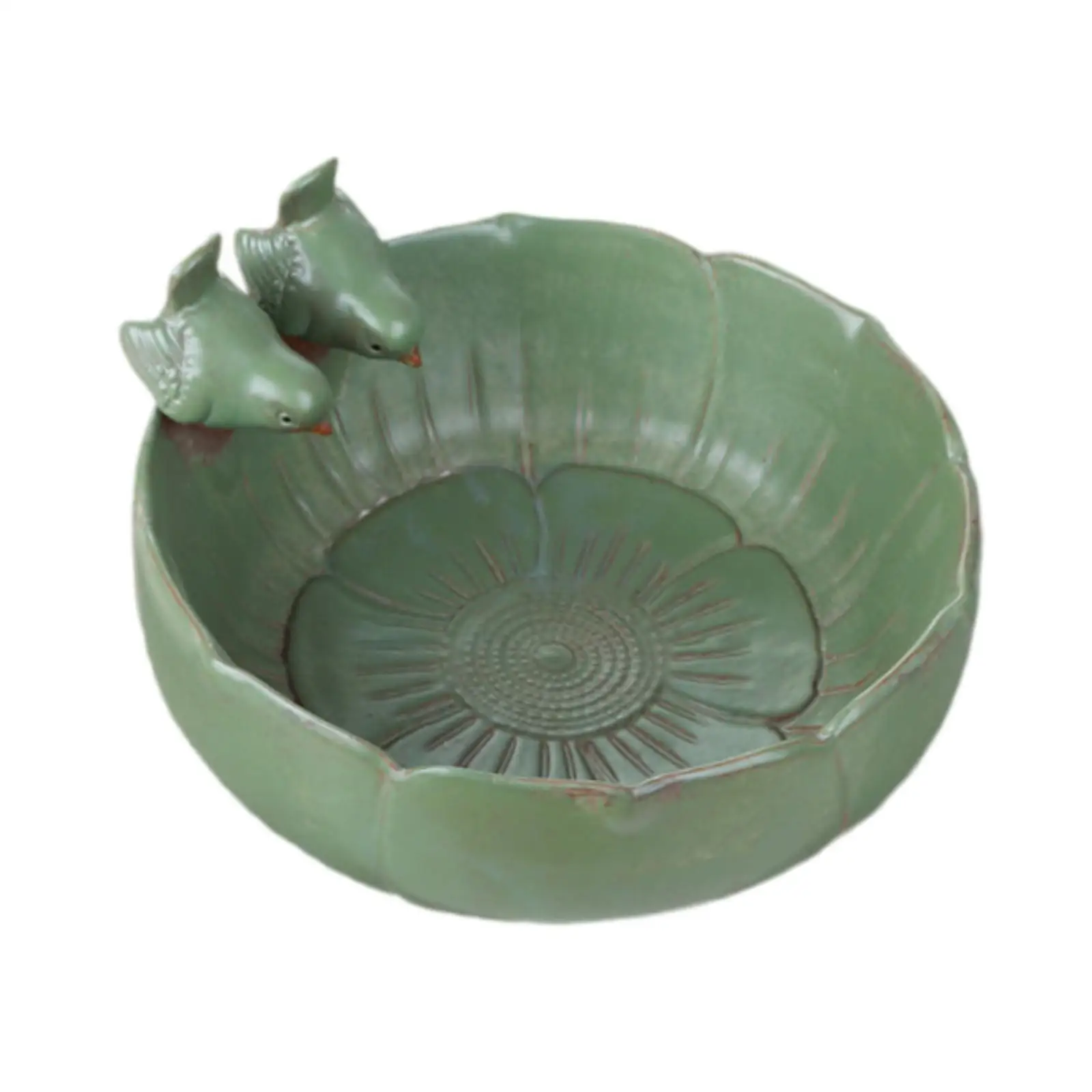 10 inch Large Planter Flower Container Shallow Bowl Succulent Pot Bonsai Pot Round Planter Bowl Decor Home Living Room Garden