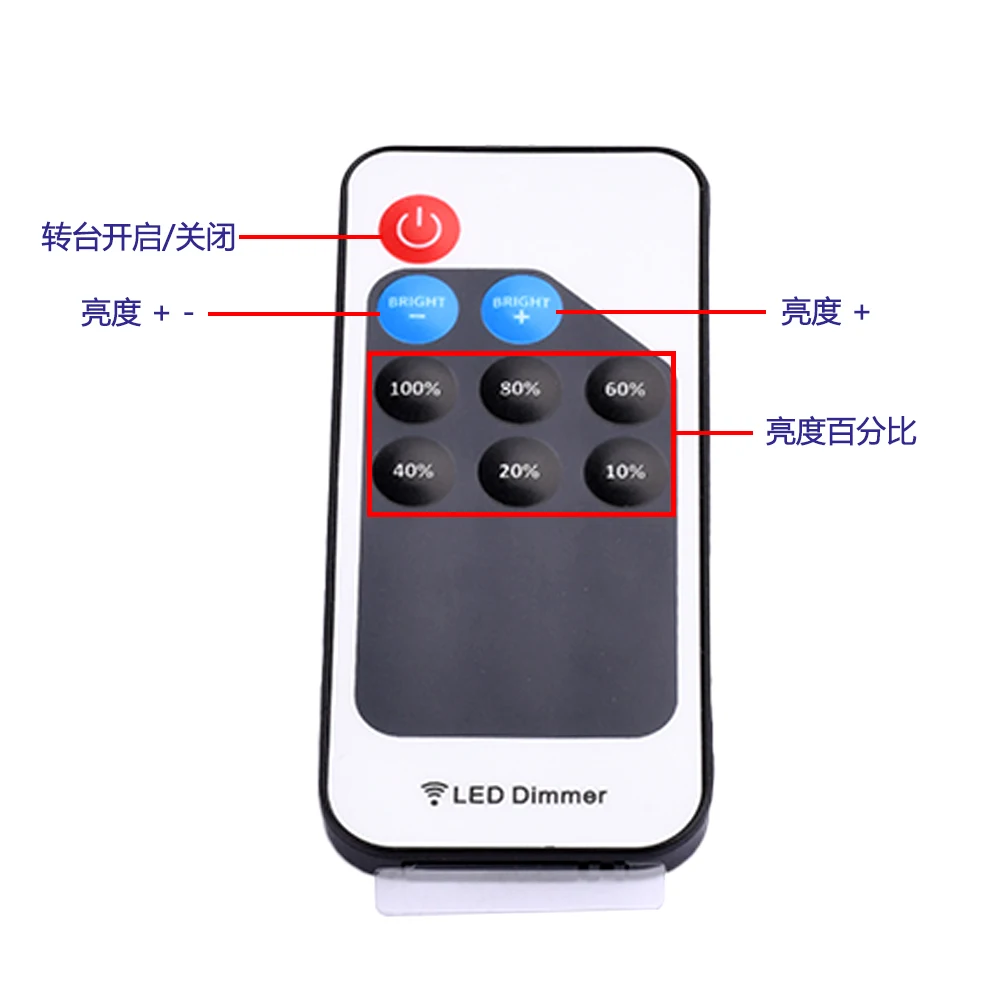 Mini 9/11Keys kontroler przyciemniania Dwuprzewodowy pilot RF do jednokolorowej rury neonowej i COB 2835 5050 5730 LED Strip Light DC5-24V