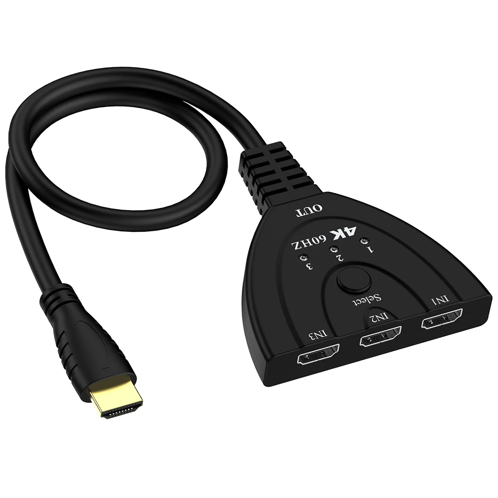 Ps4およびps4用のhdmi互換スイッチャー,3 in 1出力,スプリッター,スイッチャー,セレクター,4k
