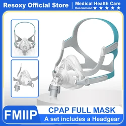 Resoxy CPAP Máscara Facial Completa Auto CPAP APAP BIPAP Anti Ronco Apnéia do Sono Ajudando Nasal Máscara Respiradora de Rosto Cheio