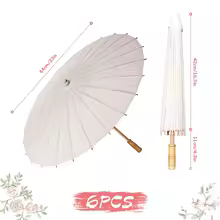 60/84 cm Hochzeitspapierschirme, chinesischer Holzgriff, weiß, DIY, rustikale Fotografie-Requisiten für Babyparty, Party, Hochzeit - AliExpress 15