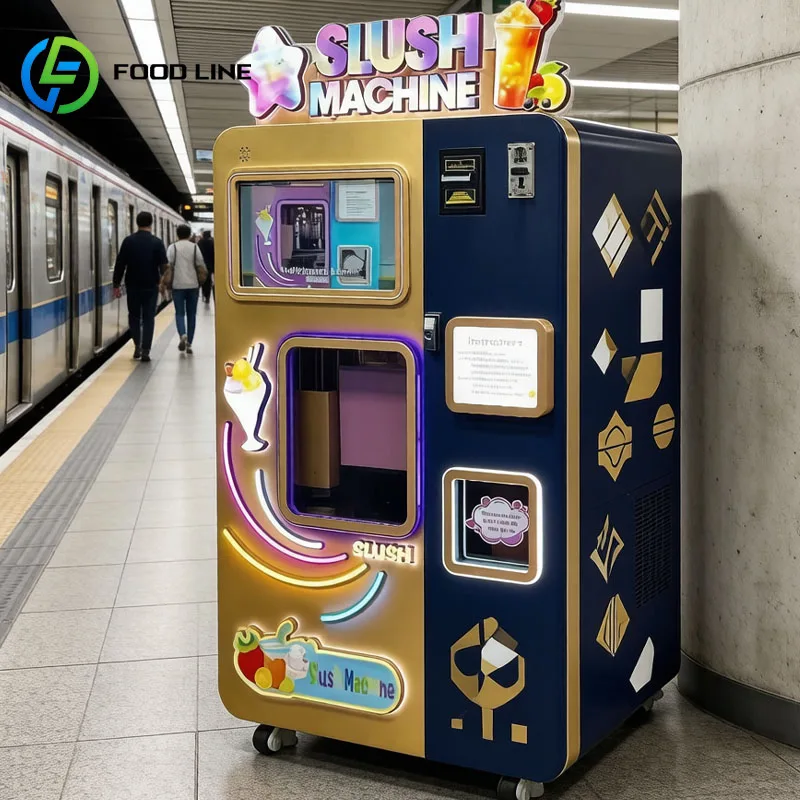 Commercial Frozen Drink Vending Machine Slush Machine Ice Slushy Maker Smoothie Style Beverage for Public Areas Customized