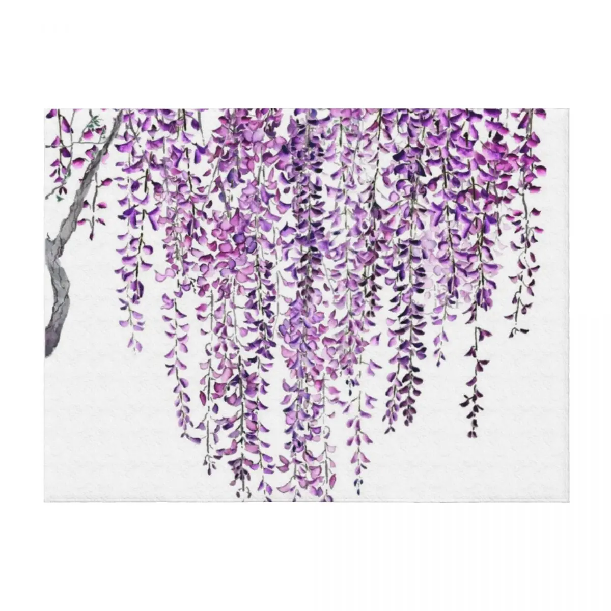 

purple wisteriain bloom Throw Blanket Plaid on the sofa Kid'S Giant Sofa Sofas Blankets